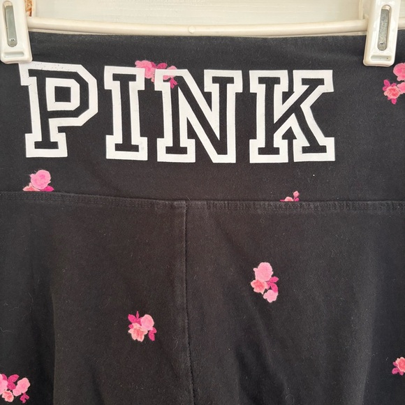 PINK Victoria's Secret Black Leggings with Pink Accents - Picture 3 of 8